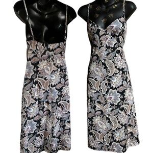 Zimmerman V-neck, slip dress, Paisley, and floral black blue nude colors 
NWT
